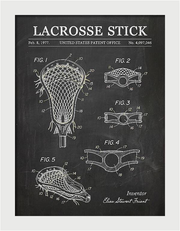 Lacrosse Stick Chalkboard Patent Us4097046a