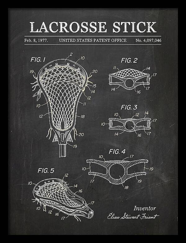 Lacrosse Stick Chalkboard Patent Us4097046a