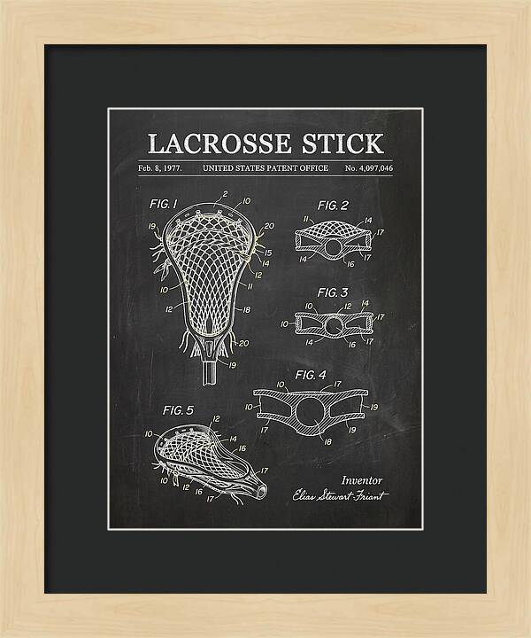 Lacrosse Stick Chalkboard Patent Us4097046a