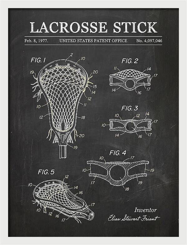 Lacrosse Stick Chalkboard Patent Us4097046a