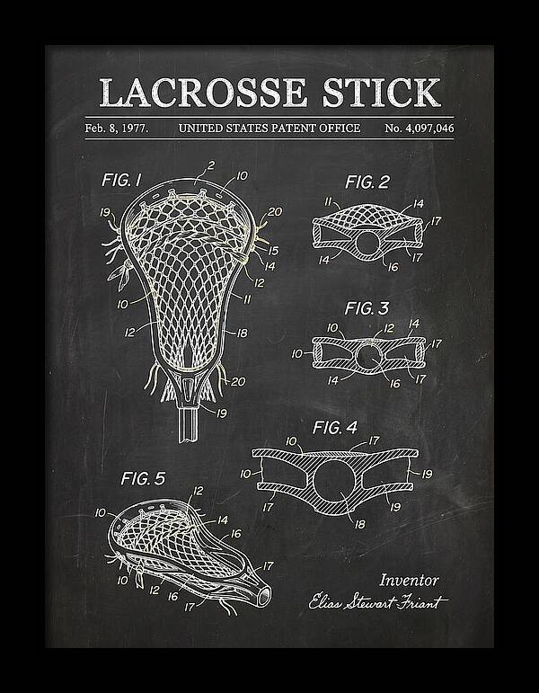 Lacrosse Stick Chalkboard Patent Us4097046a