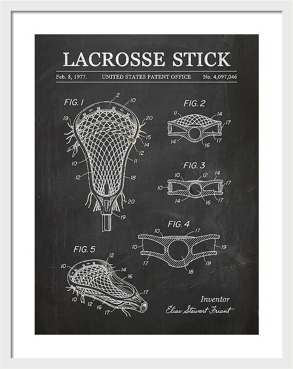 Lacrosse Stick Chalkboard Patent Us4097046a