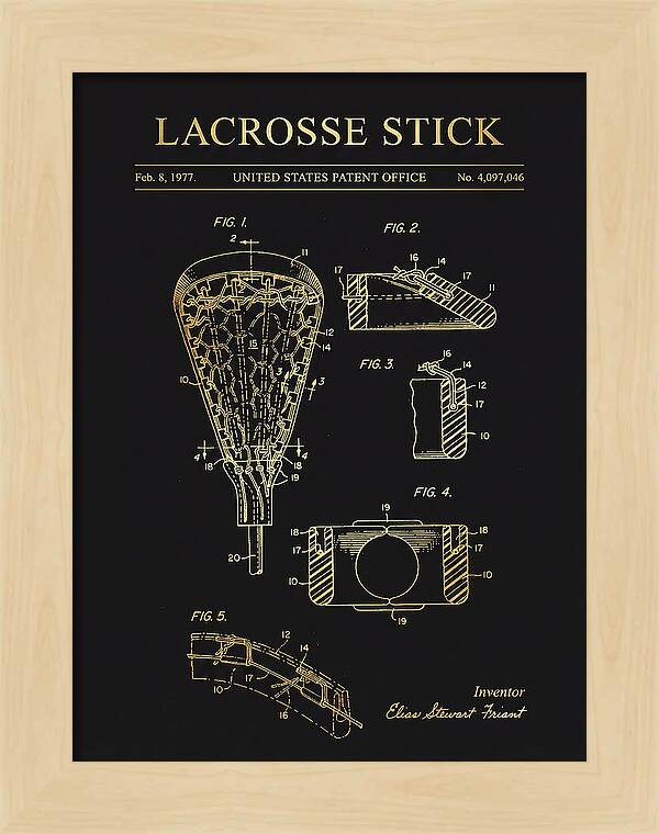 Lacrosse Stick Gold Patent Us4097046a