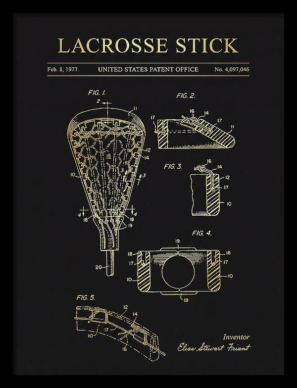 Lacrosse Stick Gold Patent Us4097046a