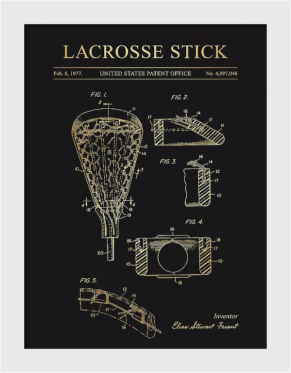 Lacrosse Stick Gold Patent Us4097046a