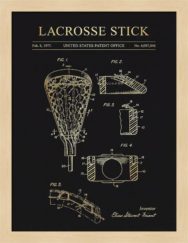 Lacrosse Stick Gold Patent Us4097046a