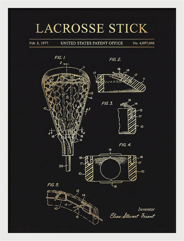 Lacrosse Stick Gold Patent Us4097046a