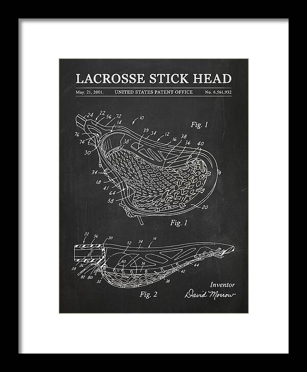 Lacrosse Stick Head Chalkboard Patent Us6561932b2