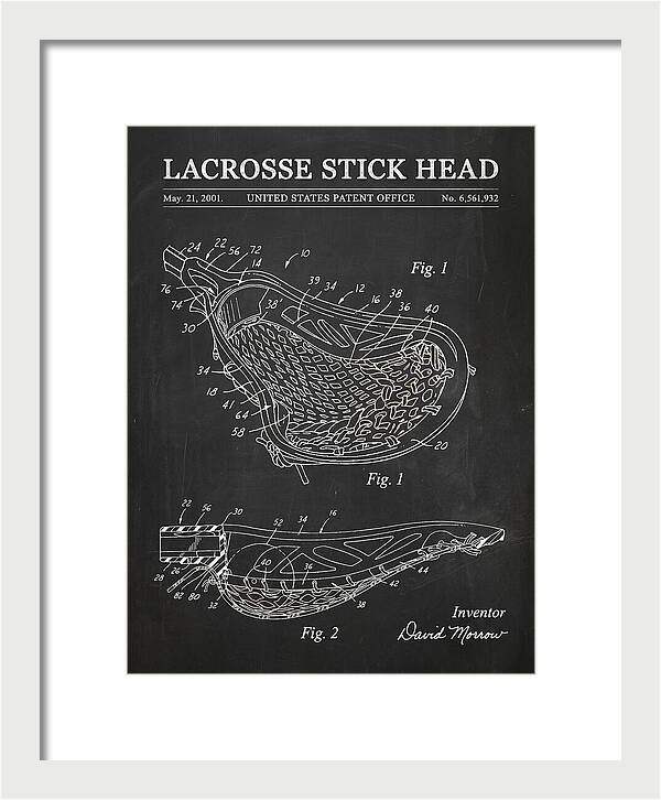 Lacrosse Stick Head Chalkboard Patent Us6561932b2