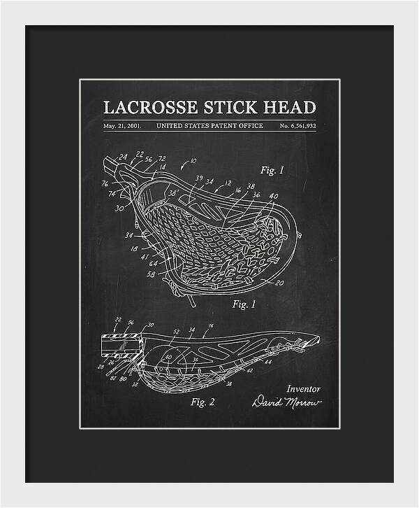 Lacrosse Stick Head Chalkboard Patent Us6561932b2