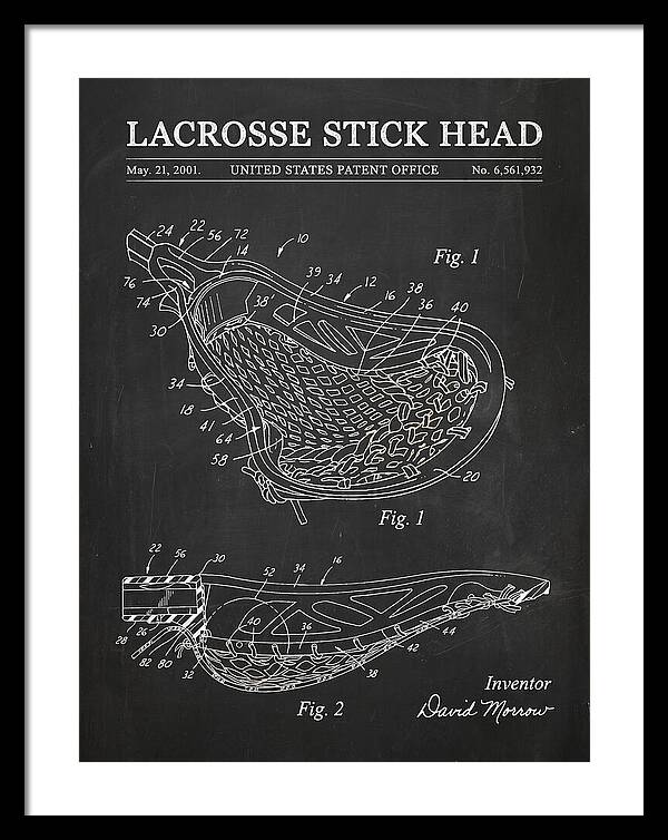 Lacrosse Stick Head Chalkboard Patent Us6561932b2