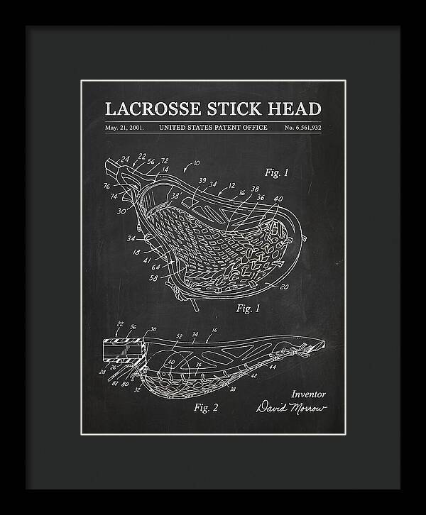 Lacrosse Stick Head Chalkboard Patent Us6561932b2