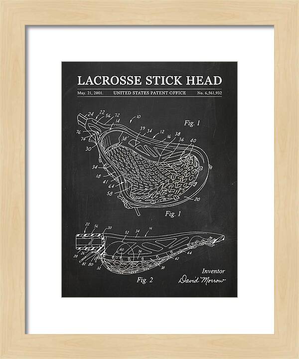 Lacrosse Stick Head Chalkboard Patent Us6561932b2