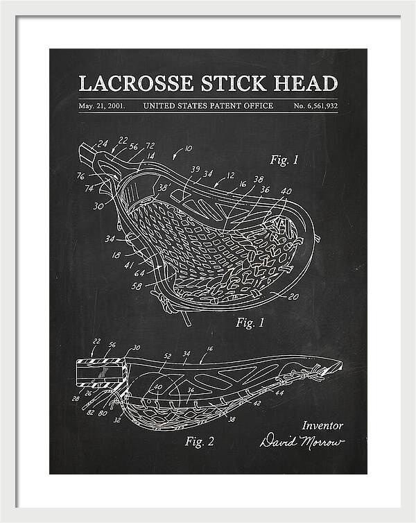 Lacrosse Stick Head Chalkboard Patent Us6561932b2