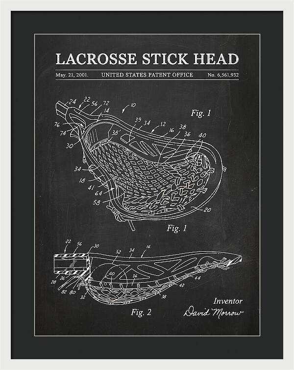 Lacrosse Stick Head Chalkboard Patent Us6561932b2