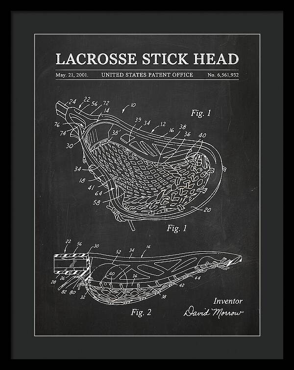 Lacrosse Stick Head Chalkboard Patent Us6561932b2