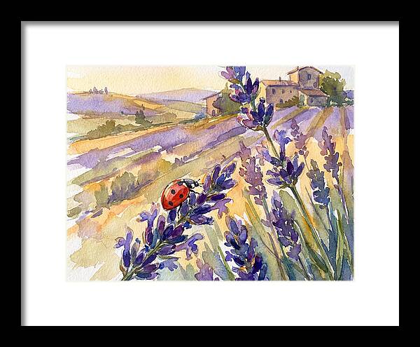 Ladybug Among Lavender Fields