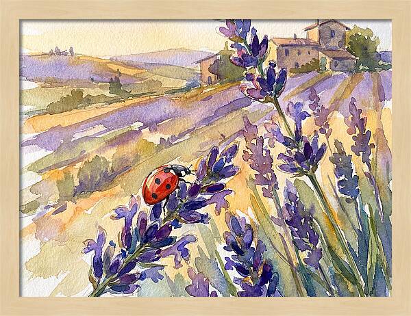 Ladybug Among Lavender Fields