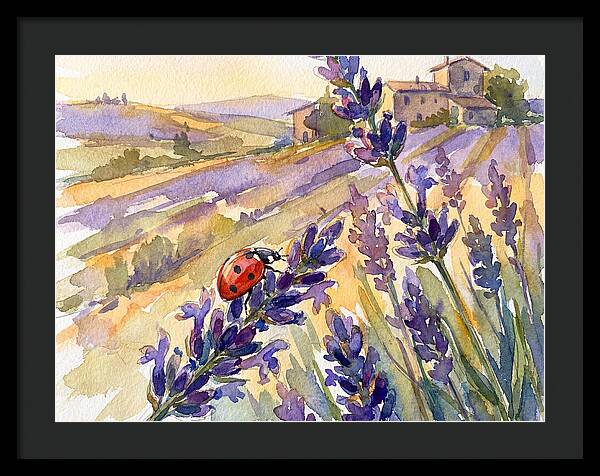 Ladybug Among Lavender Fields