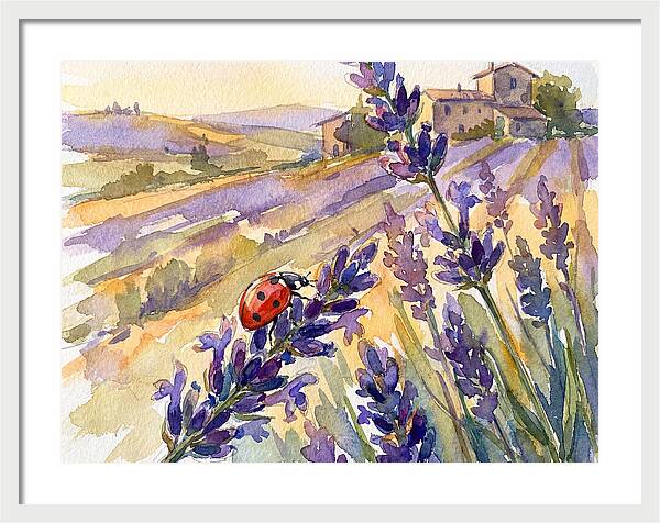 Ladybug Among Lavender Fields