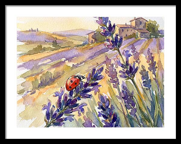 Ladybug Among Lavender Fields