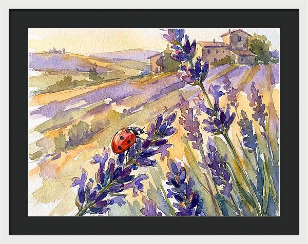 Ladybug Among Lavender Fields