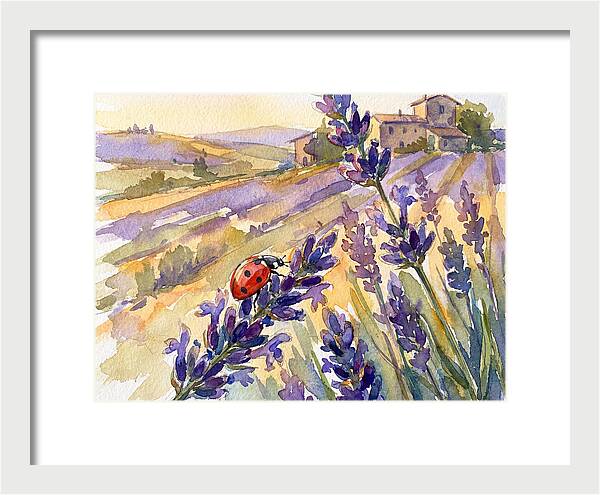 Ladybug Among Lavender Fields