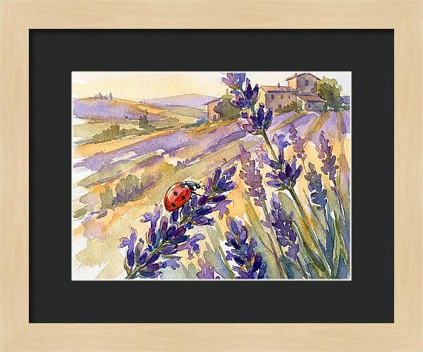 Ladybug Among Lavender Fields