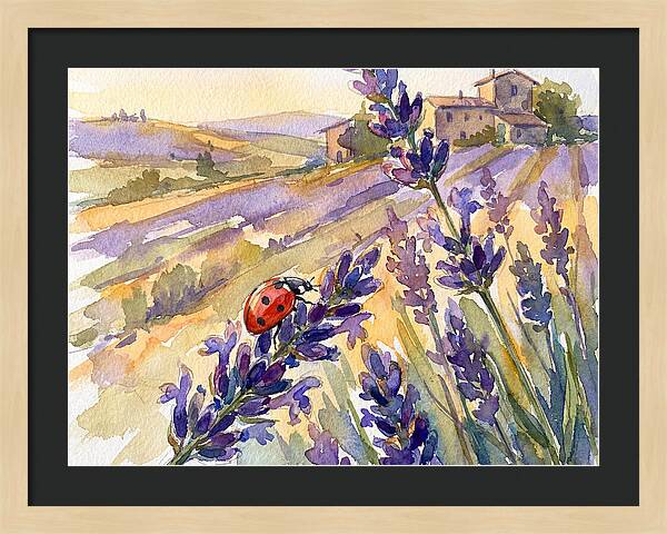 Ladybug Among Lavender Fields
