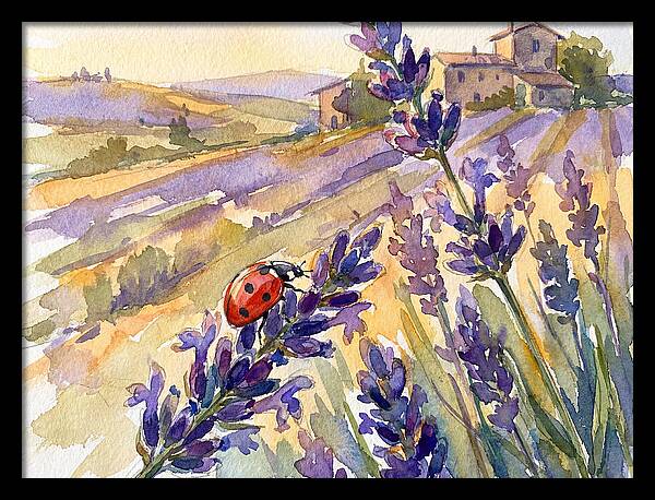 Ladybug Among Lavender Fields