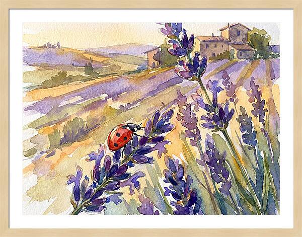 Ladybug Among Lavender Fields