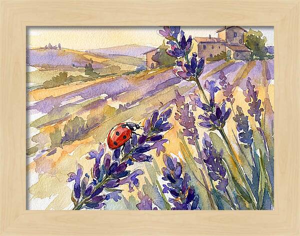 Ladybug Among Lavender Fields