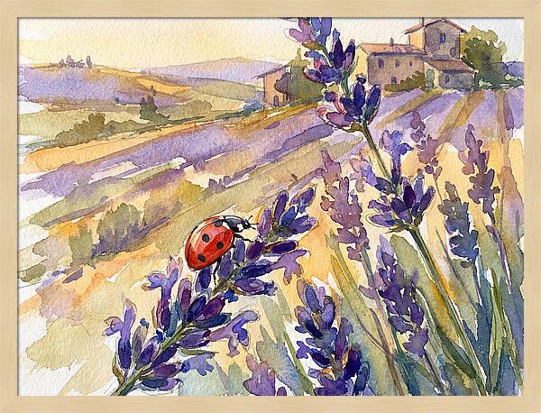 Ladybug Among Lavender Fields