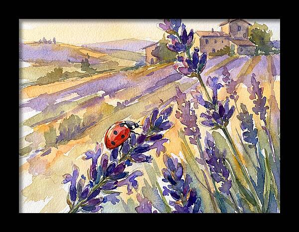 Ladybug Among Lavender Fields