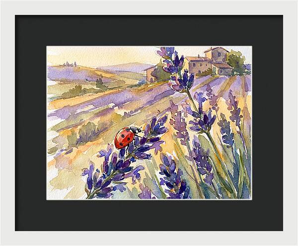 Ladybug Among Lavender Fields