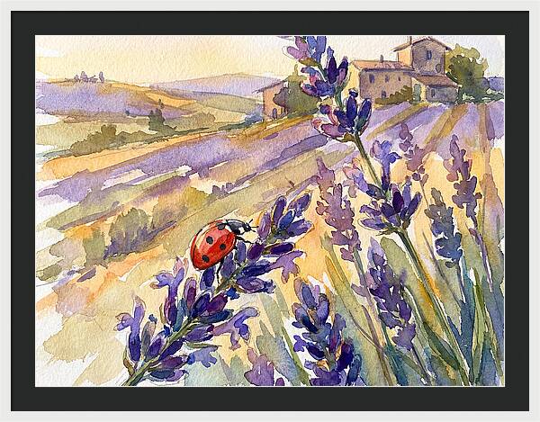 Ladybug Among Lavender Fields