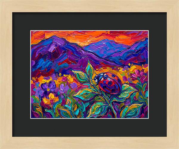 Ladybug Among Vibrant Blooms