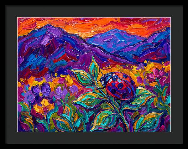 Ladybug Among Vibrant Blooms