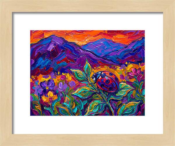 Ladybug Among Vibrant Blooms