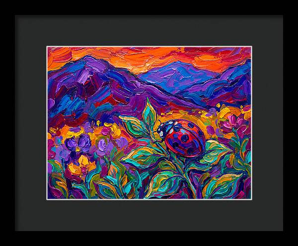 Ladybug Among Vibrant Blooms