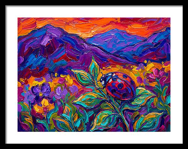 Ladybug Among Vibrant Blooms