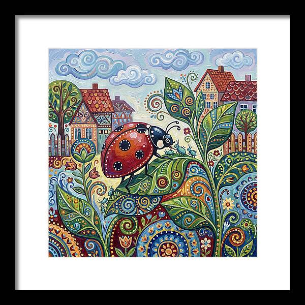 Ladybug In A Whimsical Garden