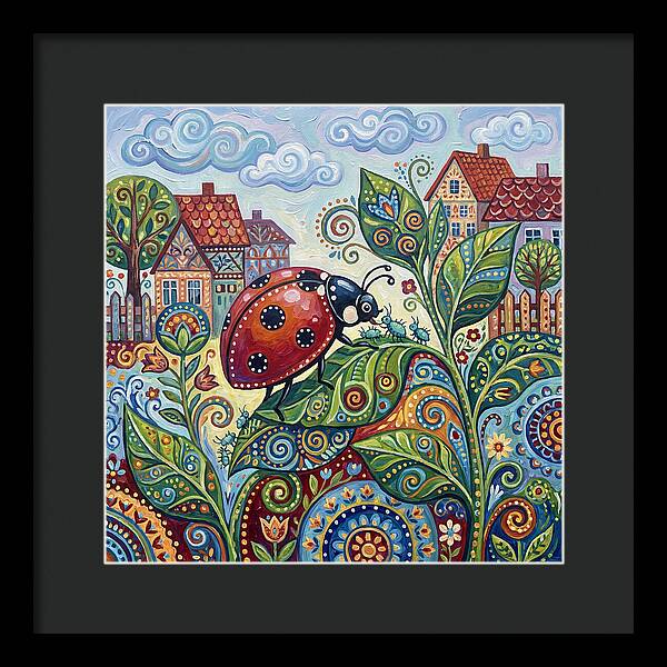 Ladybug In A Whimsical Garden