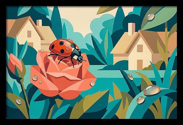 Ladybug On A Rose