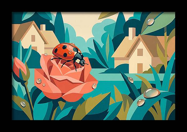Ladybug On A Rose