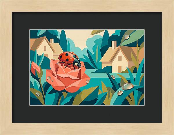 Ladybug On A Rose