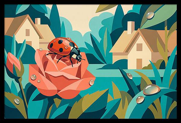Ladybug On A Rose