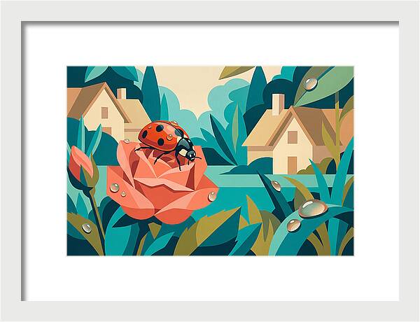 Ladybug On A Rose