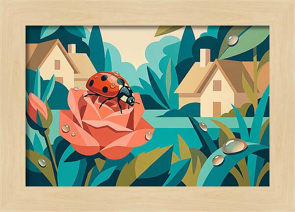 Ladybug On A Rose