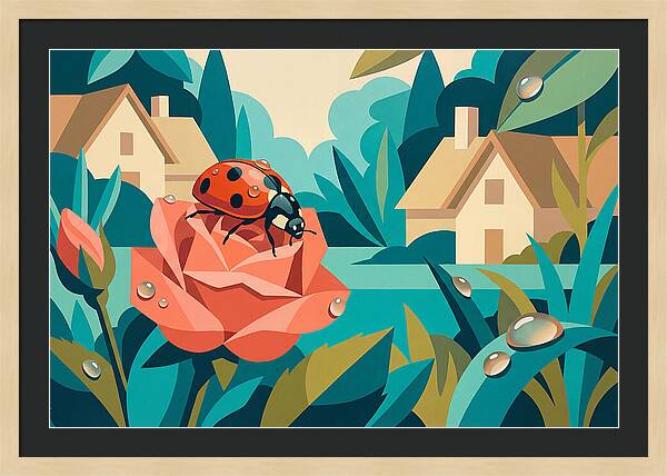 Ladybug On A Rose